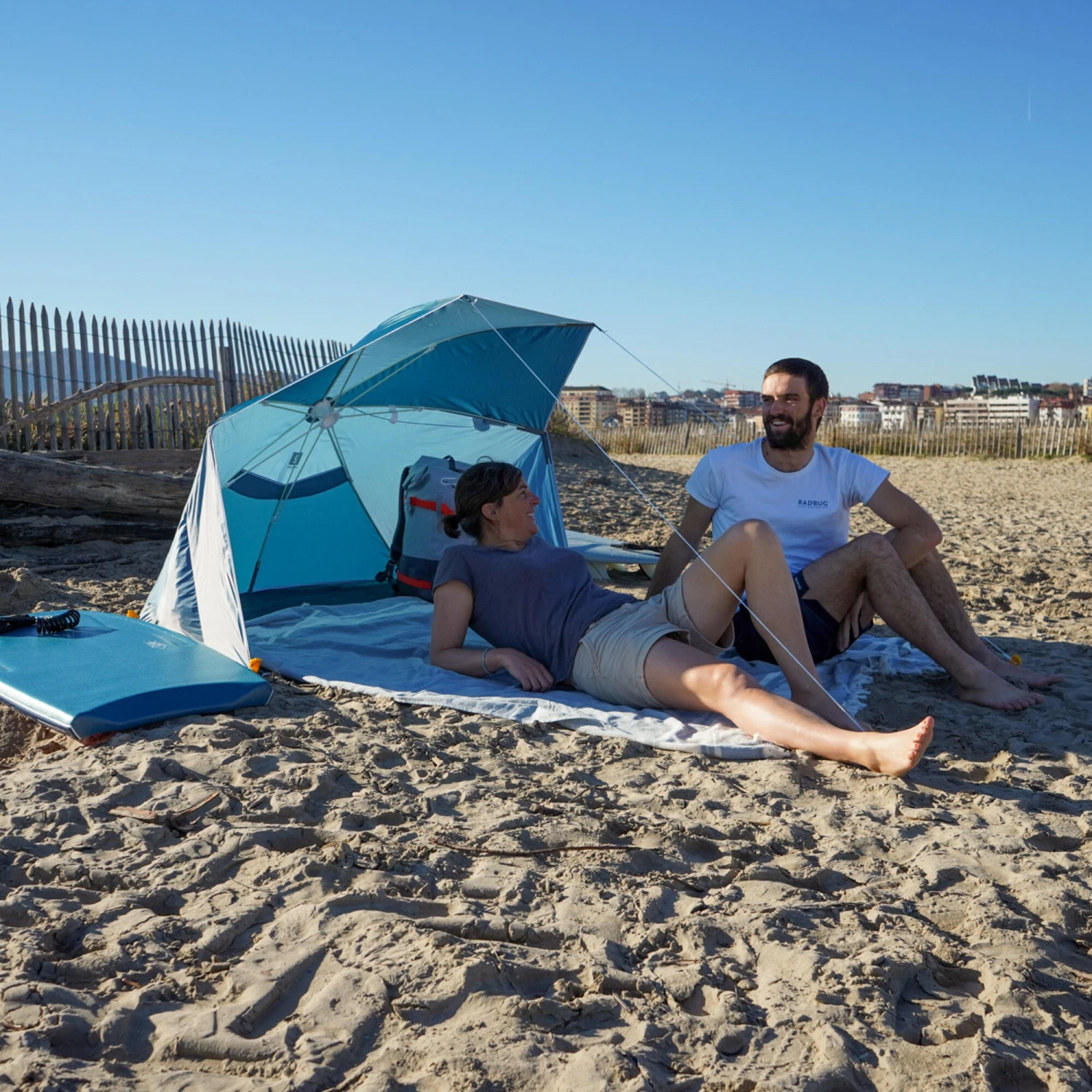 Decathlon ED SUN SHELTER IWIKO 180 UPF50 + 3 SEATS BLUE 5 Decathlon ED SUN SHELTER IWIKO 180 UPF50 + 3 SEATS BLUE - Image 3