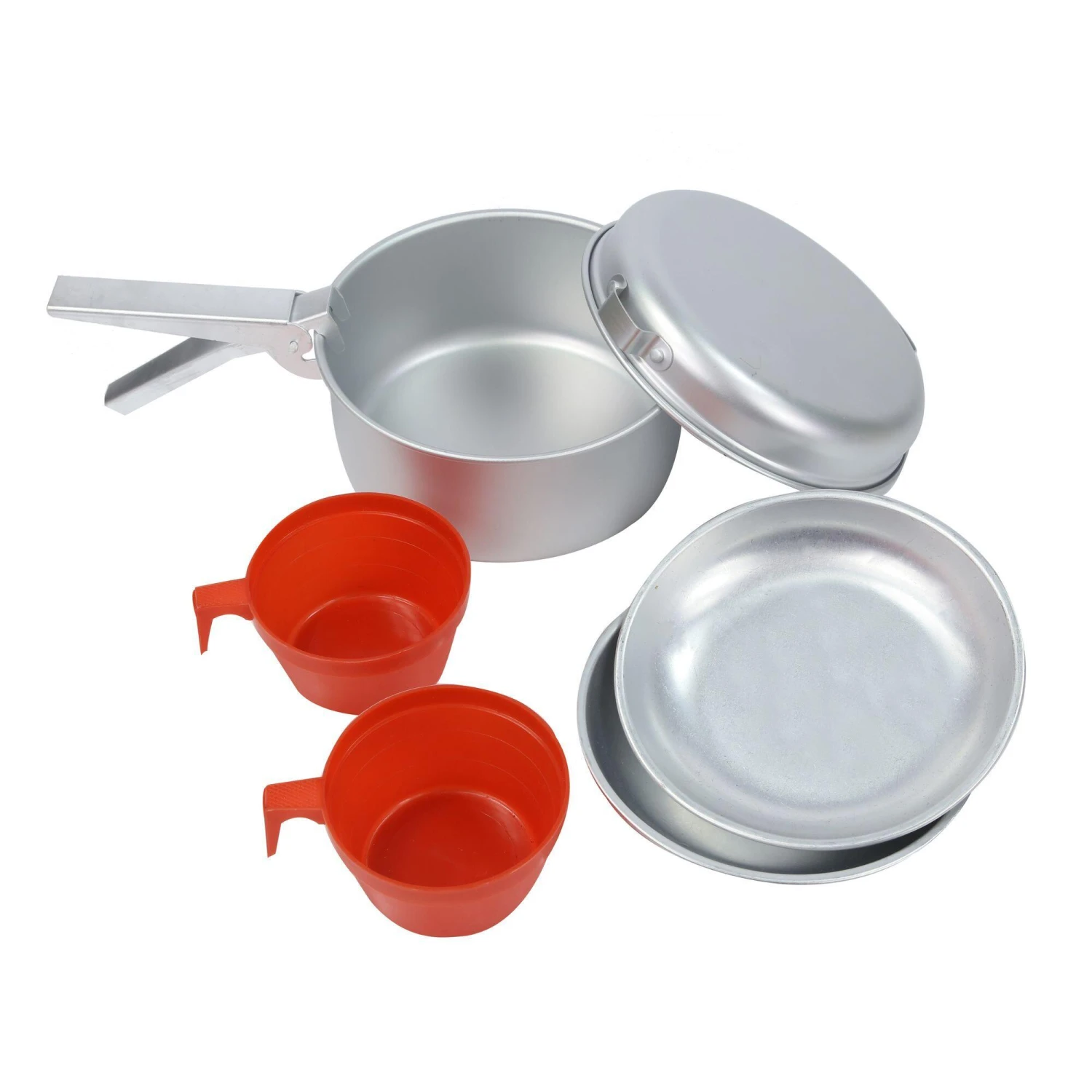 Regatta 2 Person Aluminium Cook Set (Silver/Red) 3 Regatta 2 Person Aluminium Cook Set (Silver/Red)