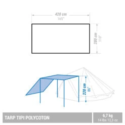 Quechua CAMPING TARP - TEPEE POLYCOTTON - 6 PERSON 10 Quechua CAMPING TARP - TEPEE POLYCOTTON - 6 PERSON -Default Template 2 ke30b7f3a23affb145c4ab3ef67f6c363